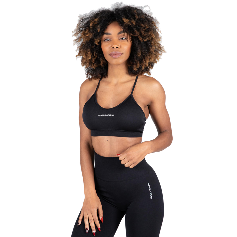  Ladda bild till gallerivisaren, Gorilla Wear Quincy Seamless Sports Bra, black
