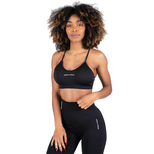 Gorilla Wear Quincy Seamless Sports Bra, black