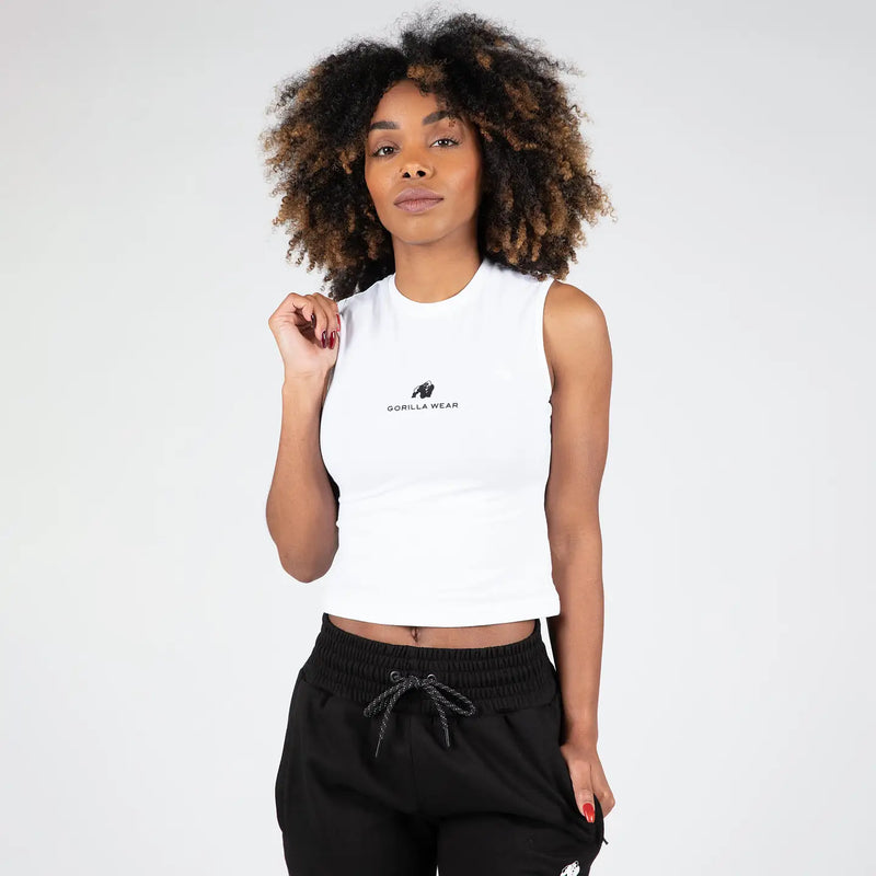  Ladda bild till gallerivisaren, Gorilla Wear Livonia Crop Top, white
