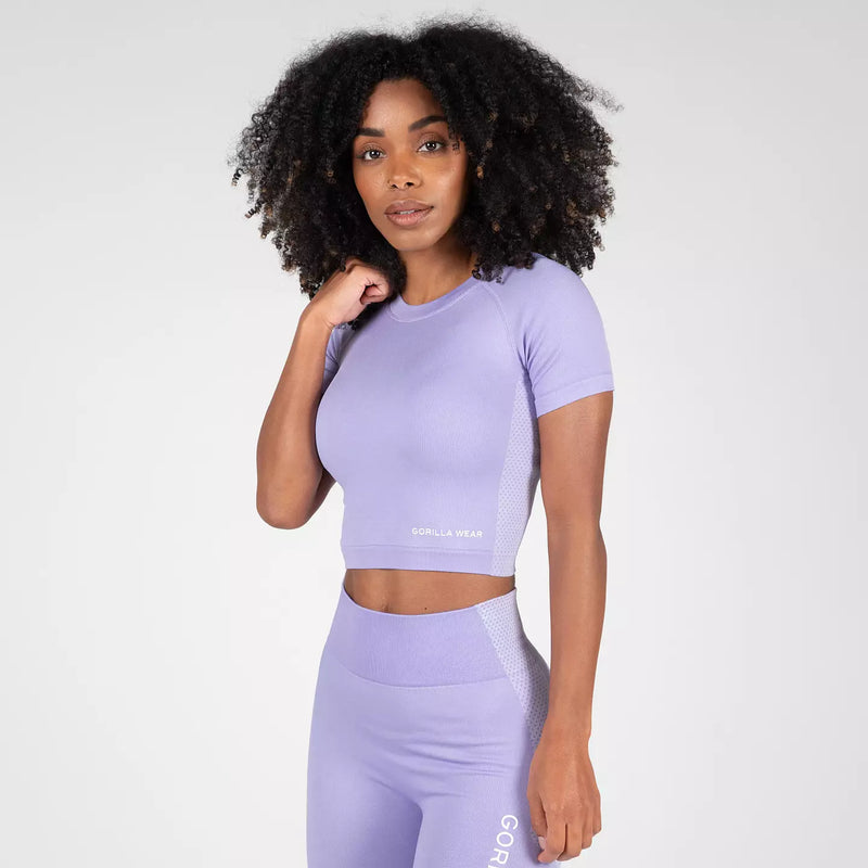  Ladda bild till gallerivisaren, Gorilla Wear Selah Seamless Crop Top, lilac
