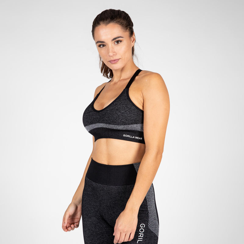  Ladda bild till gallerivisaren, Gorilla Wear Selah Seamless Sports Bra, black

