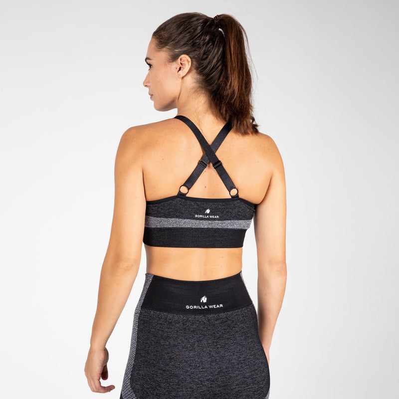  Ladda bild till gallerivisaren, Gorilla Wear Selah Seamless Sports Bra, black
