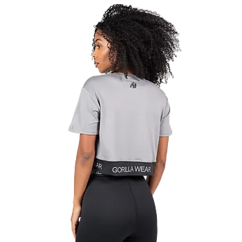  Ladda bild till gallerivisaren, Gorilla Wear Colby Cropped T-Shirt, grey
