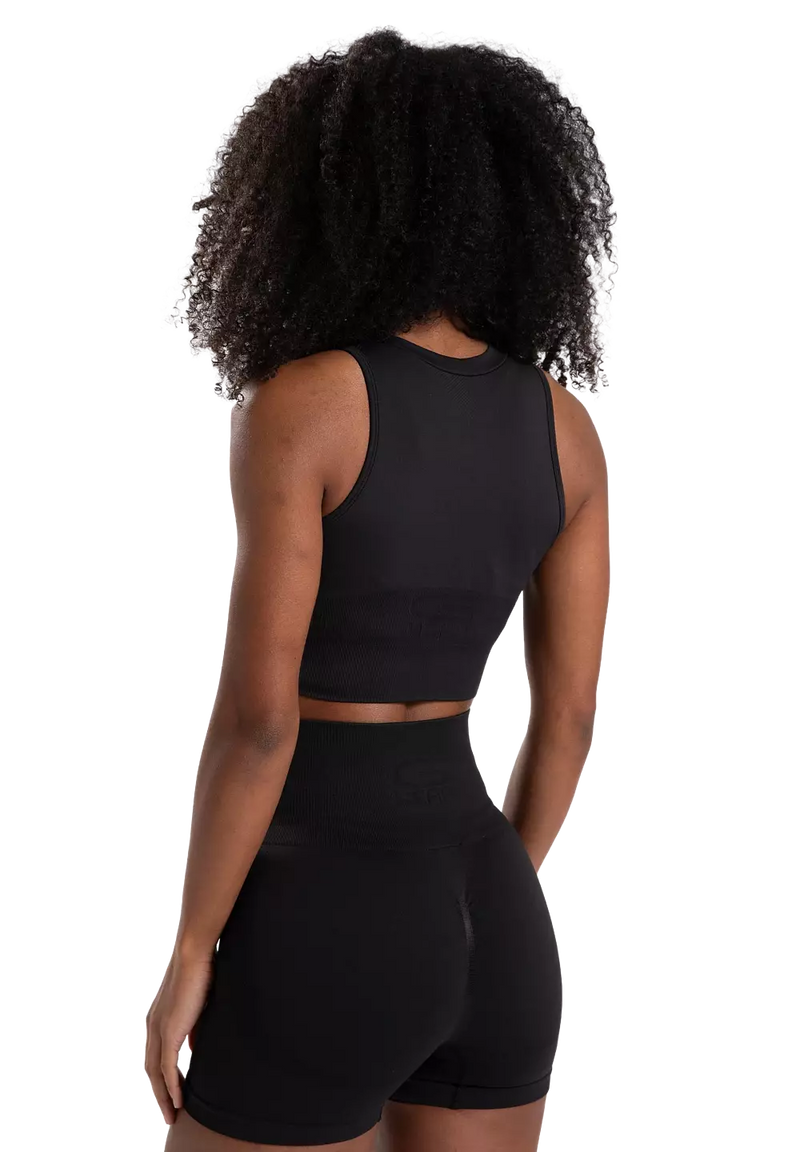  Ladda bild till gallerivisaren, Gorilla Wear Olivia Seamless Crop Top, black
