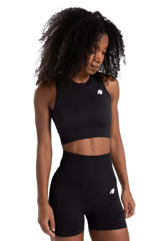 Gorilla Wear Olivia Seamless Crop Top, black