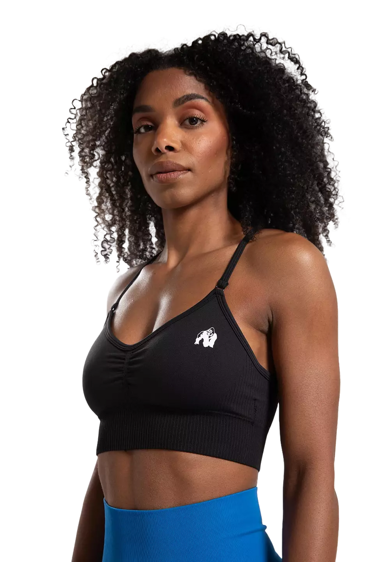  Ladda bild till gallerivisaren, Gorilla Wear Olivia Seamless Sports Bra, black
