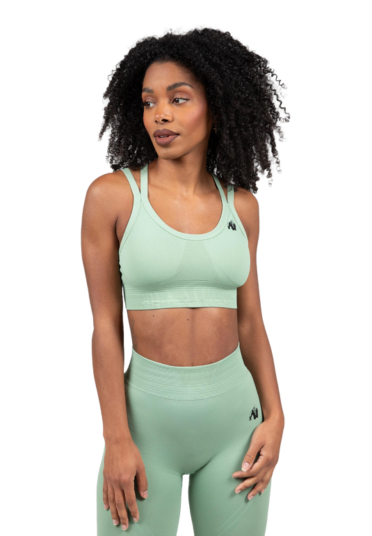 Gorilla Wear Whitney Seamless Sports Bra, green