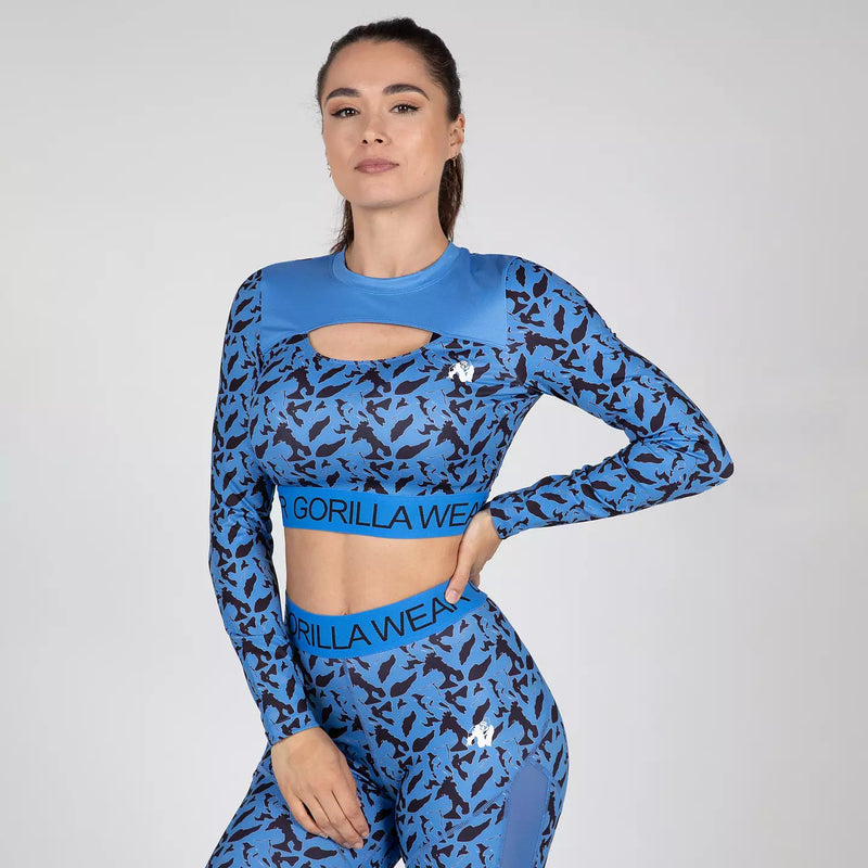  Ladda bild till gallerivisaren, Gorilla Wear Osseo Long Sleeve, blue
