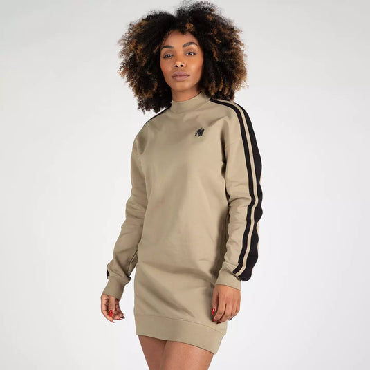 Gorilla Wear Isabella Sweatshirt Dress, beige