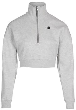  Ladda bild till gallerivisaren, Gorilla Wear Ocala Cropped Half-Zip Sweatshirt, grey
