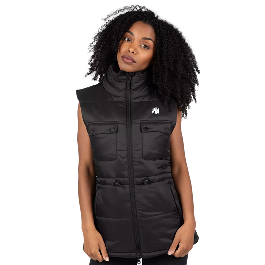 Gorilla Wear Lucia Puffer Vest, black