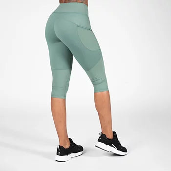  Ladda bild till gallerivisaren, Gorilla Wear Monroe Cropped Leggings, army green
