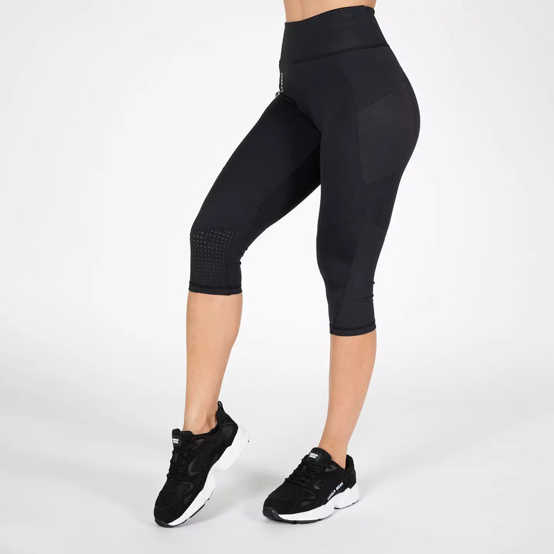  Ladda bild till gallerivisaren, Gorilla Wear Monroe Cropped Leggings, black
