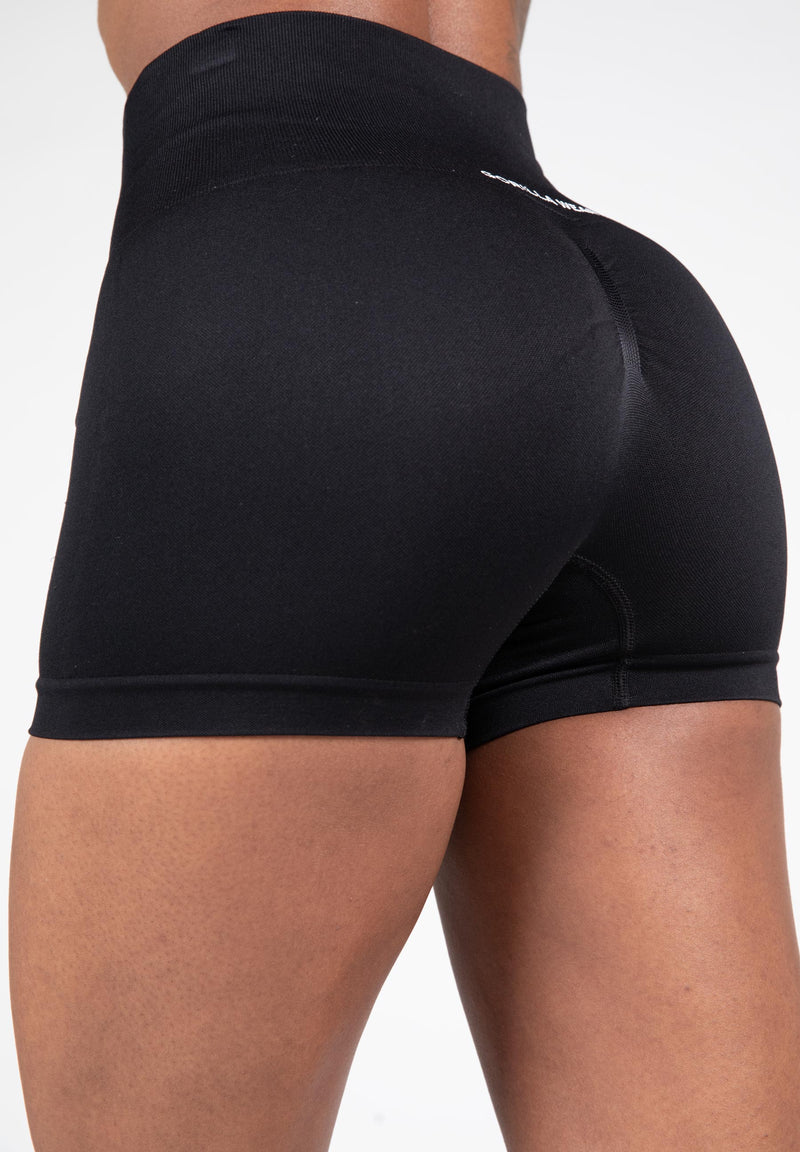  Ladda bild till gallerivisaren, Gorilla Wear Quincy Seamless Shorts, black
