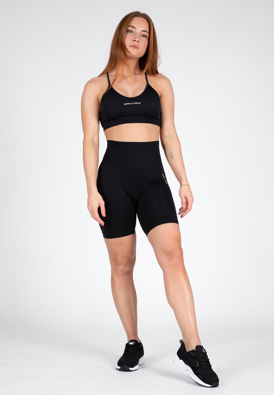 Gorilla Wear Quincy Seamless Cycling Shorts, black