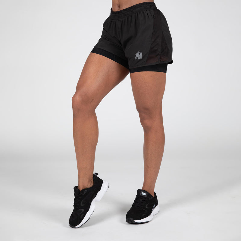  Ladda bild till gallerivisaren, Gorilla Wear Portland 2-In-1 Shorts, black
