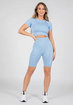  Ladda bild till gallerivisaren, Selah Seamless Cycling Shorts, light blue
