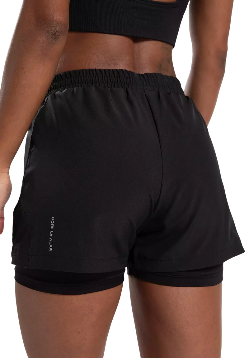  Ladda bild till gallerivisaren, Gorilla Wear Katy 2-In-1 Shorts, black

