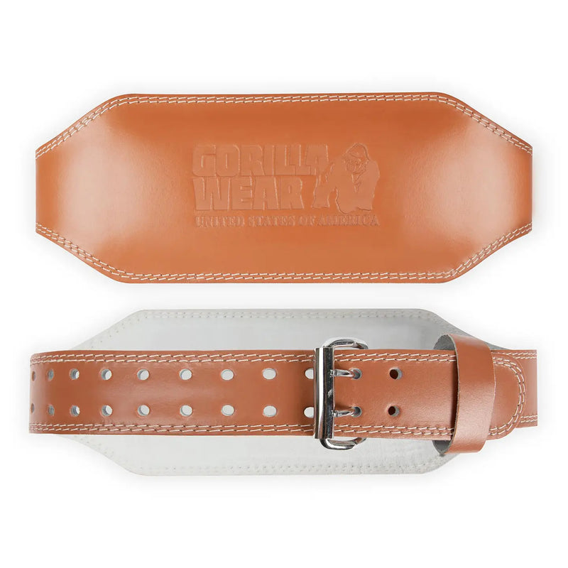  Ladda bild till gallerivisaren, Gorilla Wear 6 Inch Padded Leather Belt, brown
