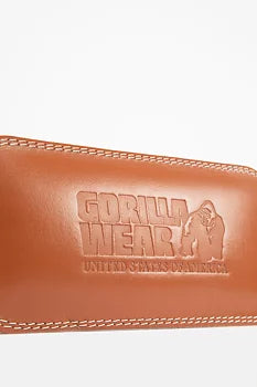 Gorilla Wear 6 Inch Padded Leather Belt, brown