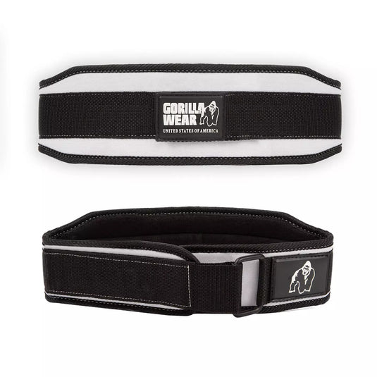 Gorilla Wear 4 Inch Women's Lifting Belt, black/white