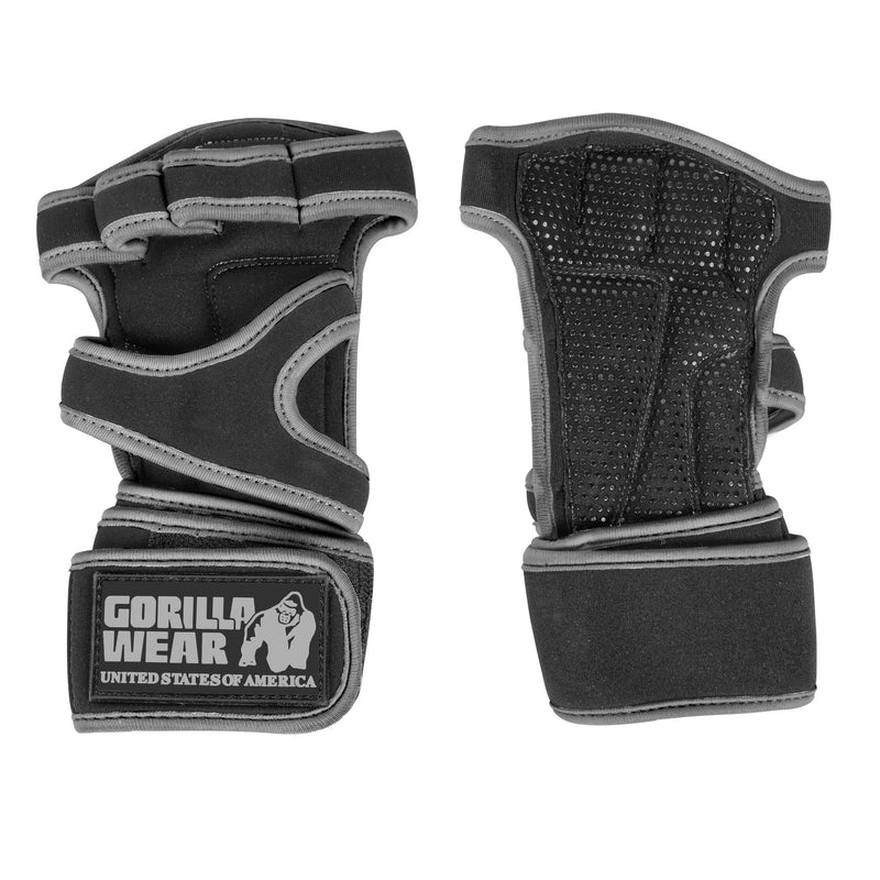  Ladda bild till gallerivisaren, Gorilla Wear Yuma Weightlifting Workout Gloves, black/grey

