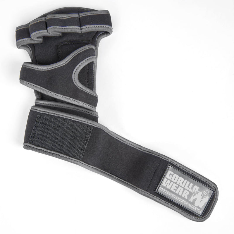  Ladda bild till gallerivisaren, Gorilla Wear Yuma Weightlifting Workout Gloves, black/grey
