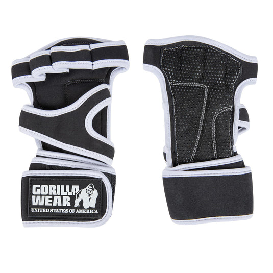 Gorilla Wear Yuma Weightlifting Workout Gloves, black/white