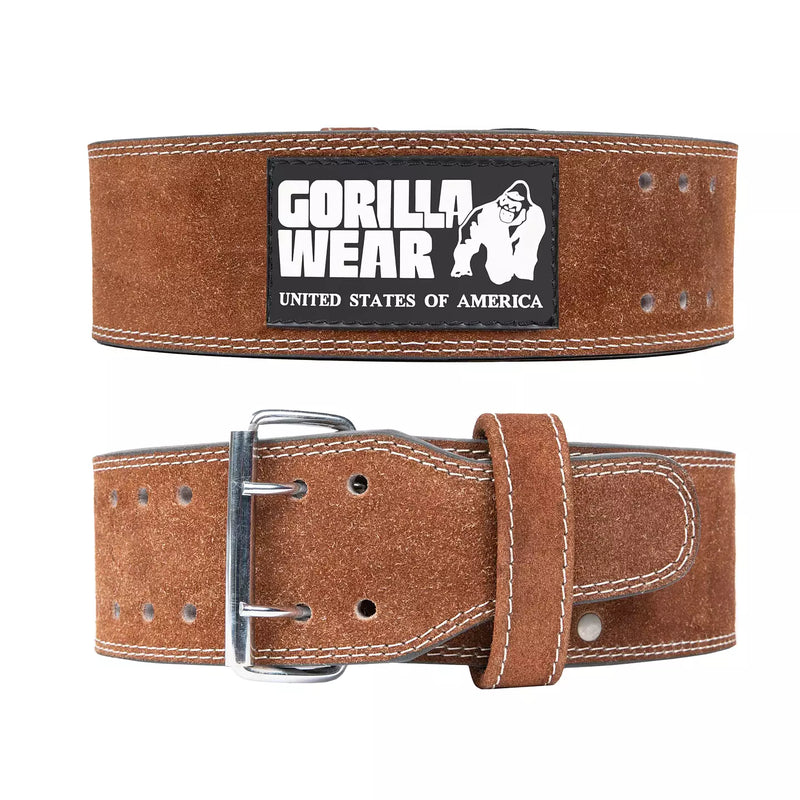  Ladda bild till gallerivisaren, Gorilla Wear 4 Inch Powerlifting Belt, brown
