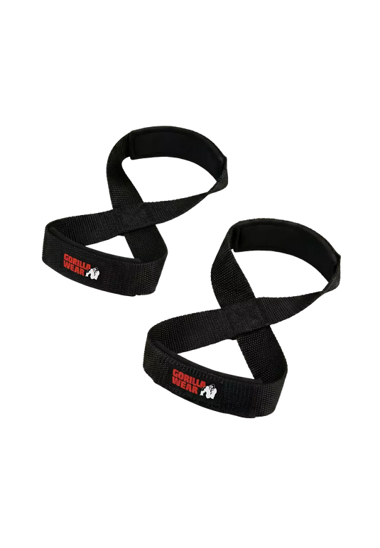 Gorilla Wear Figure 8 Lifting Straps, black