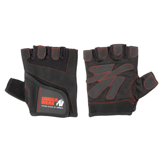 Gorilla Wear Women's Fitness Gloves, black/red