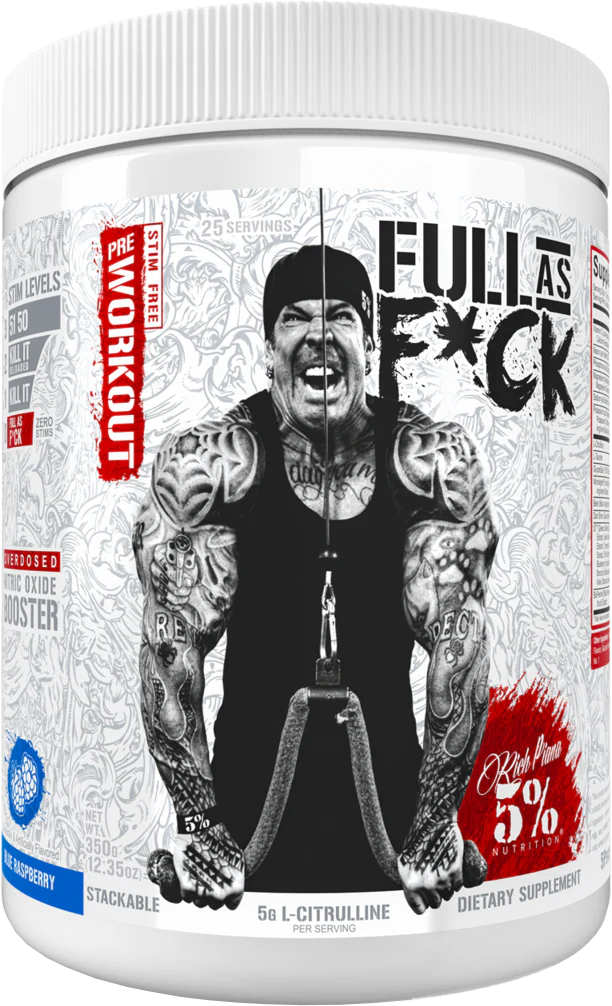  Ladda bild till gallerivisaren, 5% Nutrition Full As F*ck - 375 g Blue Raspberry
