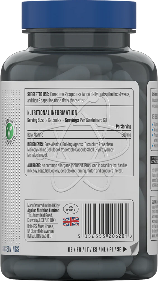 Applied Nutrition Beta-Alanine 1500 - 120 kapslar