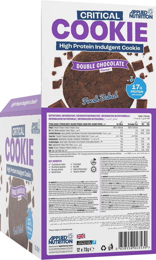Applied Nutrition Critical Cookie - 12 x 73 g - Dubbel Choklad