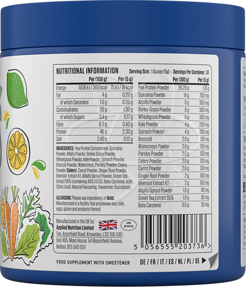  Ladda bild till gallerivisaren, Applied Nutrition Smaksatt Critical Greens - 150 g - Äppelburst
