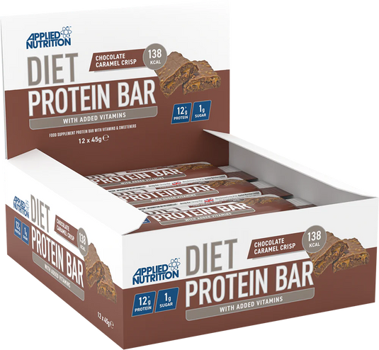 Applied Nutrition Diet Protein Bar - 12 x 45 g - Choklad Karamell Crisp
