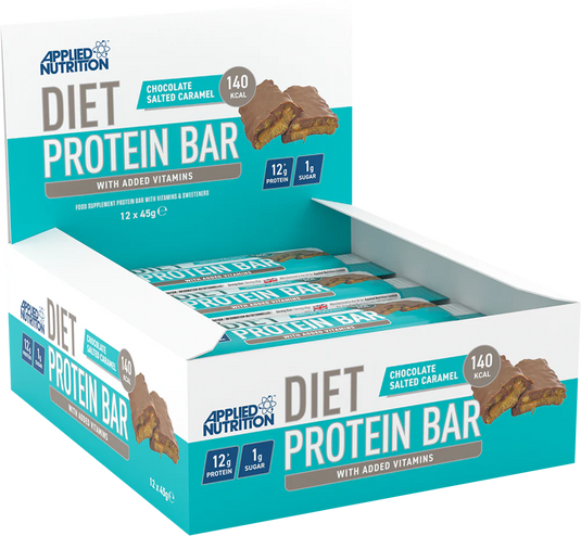 Applied Nutrition Diet Protein Bar - 12 x 45 g - Choklad Salted Caramel