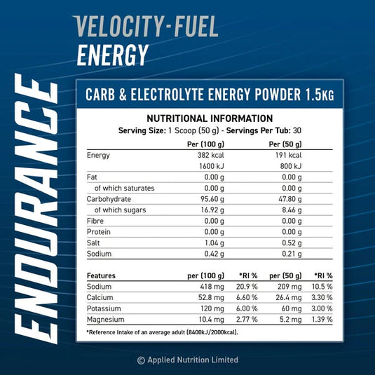 Applied Nutrition Endurance Carb & Electrolyte Energy - 1500 g - Apelsinburst