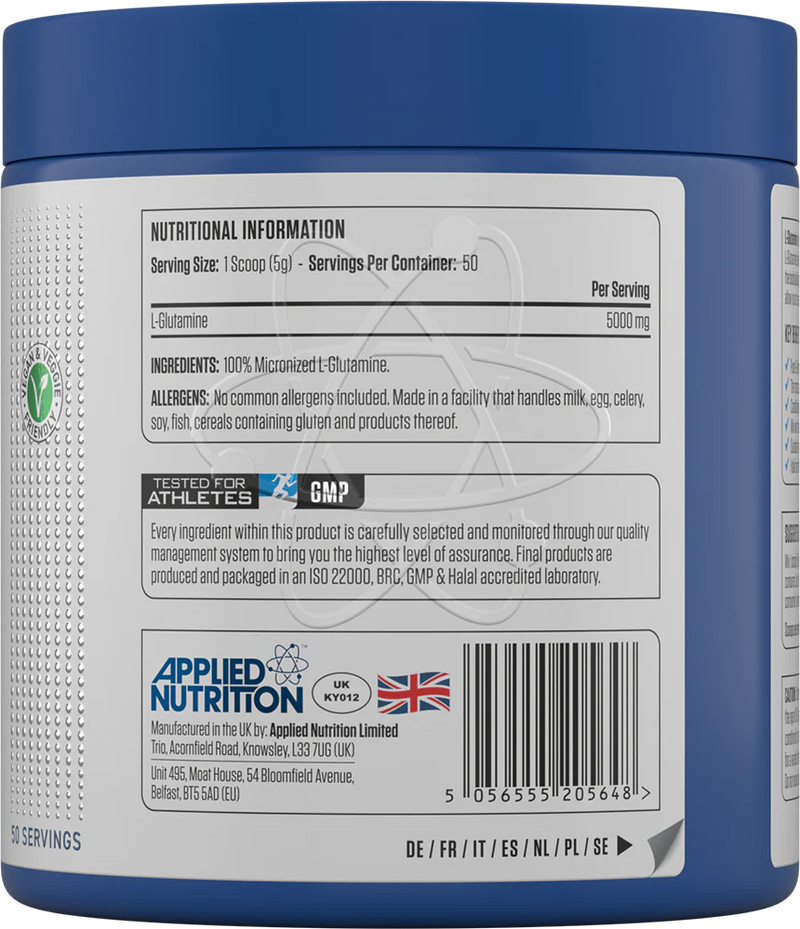  Ladda bild till gallerivisaren, Applied Nutrition L-Glutamine Powder - 250 g
