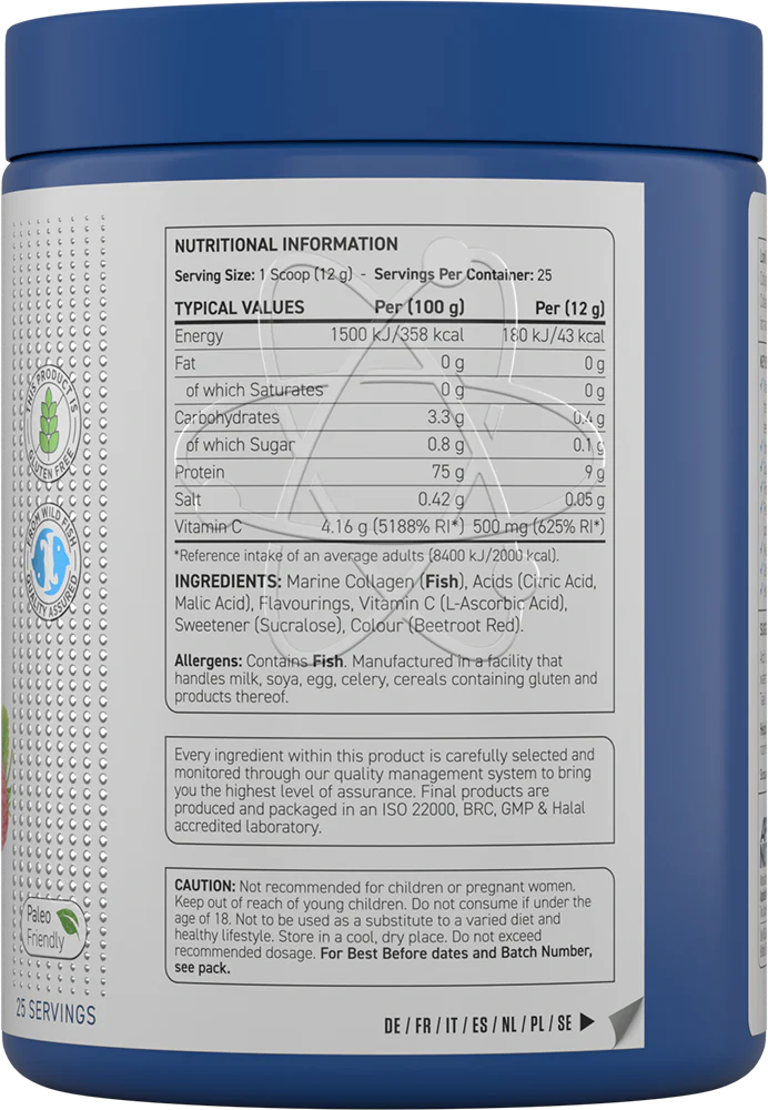  Ladda bild till gallerivisaren, Applied Nutrition Marine Collagen Powder - 300 g - Unflavoured
