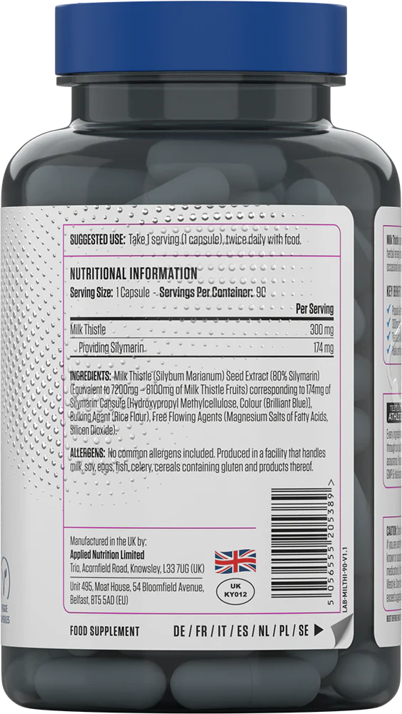  Ladda bild till gallerivisaren, Applied Nutrition Milk Thistle - 90 kapslar
