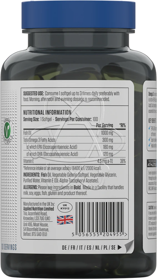 Applied Nutrition Omega 3 - 100 mjukgelkapslar
