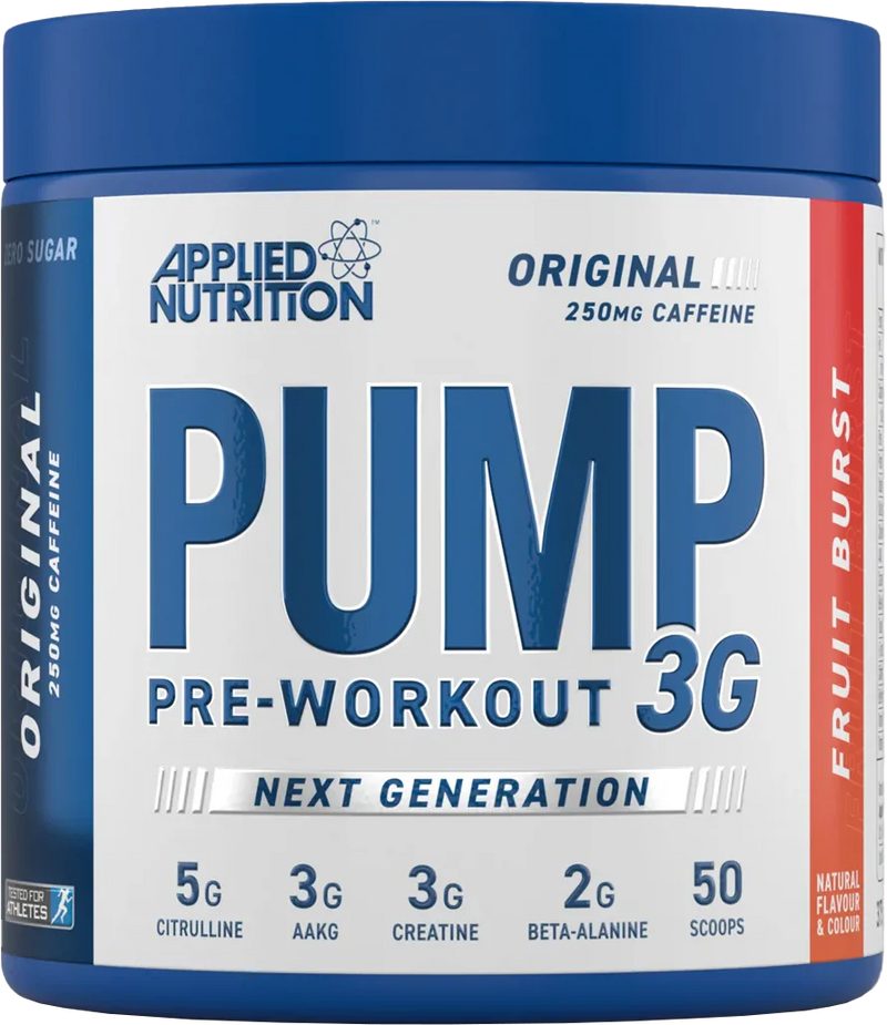  Ladda bild till gallerivisaren, Applied Nutrition Pump 3G Pre-Workout - 375 g Fruit Burst
