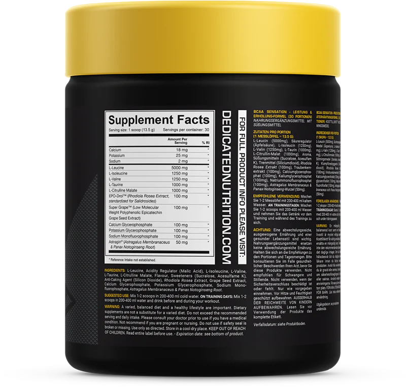  Ladda bild till gallerivisaren, Dedicated Nutrition BCAA Sensation - 30 servings - Sour Bombs
