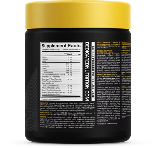 Dedicated Nutrition BCAA Sensation - 30 servings - Sour Bombs