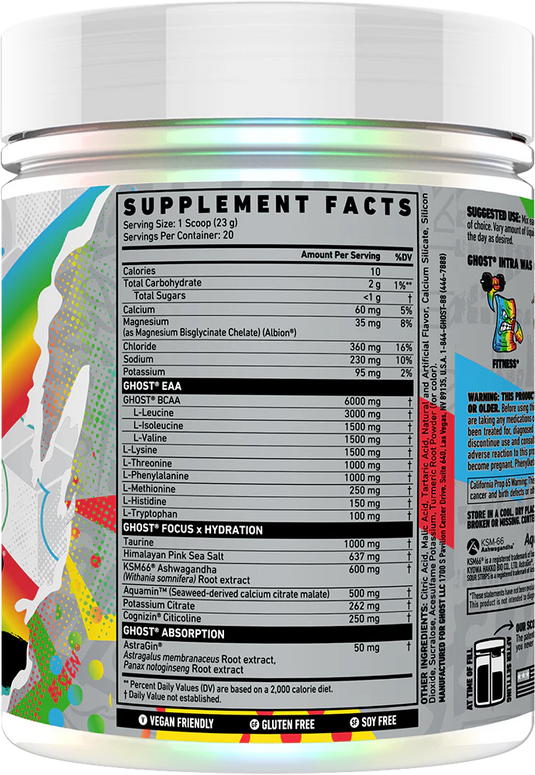 Ghost Intra - 20 servings Sour Strips Rainbow Candy