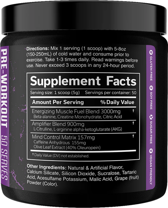 JNX The Curse Pre-workout - 250 g - Dark Grape