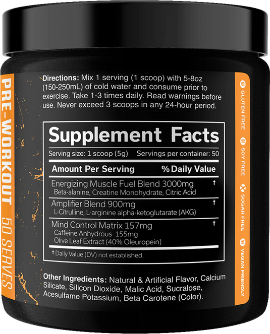 JNX The Curse Pre-workout - 250 g - Orange Mango
