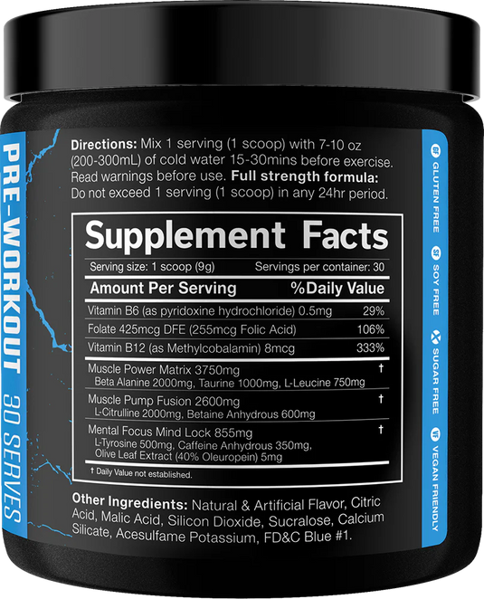 JNX The Shadow Pre-workout - 270 g - Blue Raspberry