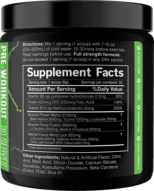 JNX The Shadow Pre-workout - 270 g - Green Apple